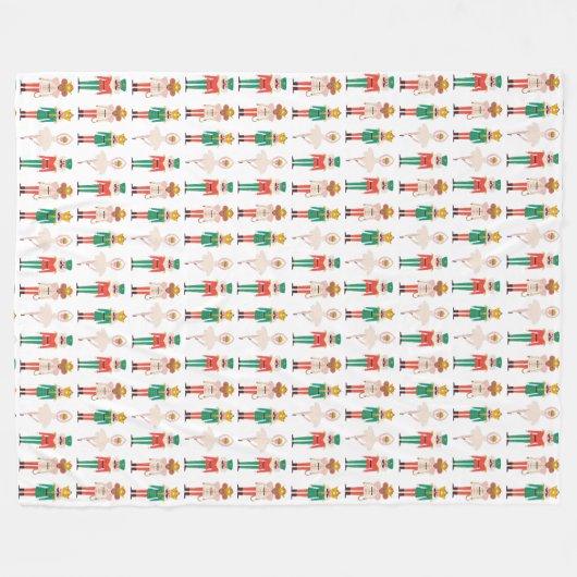 Feestelijke kerst Notenkraker Kerstmis Fleece Deken (Voorkant (Horizontaal))