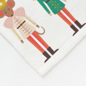 Feestelijke kerst Notenkraker Kerstmis Fleece Deken (Hoek)