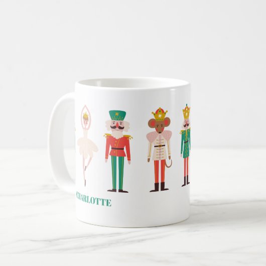 Feestelijke kerst Notenkraker Kerstmis Koffiemok (Voorkant links)