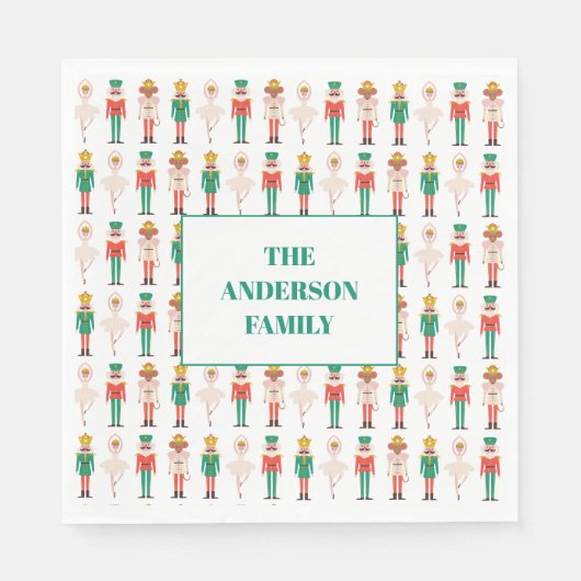 Feestelijke kerst Notenkraker Kerstmis Servet (Voorkant)