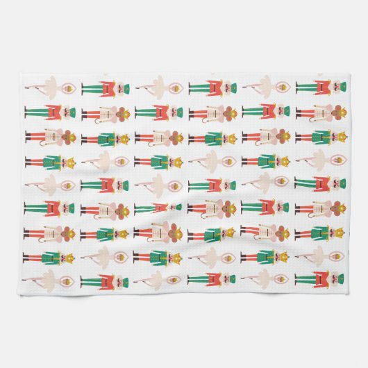 Feestelijke kerst Notenkraker Kerstmis Theedoek (Horizontaal)