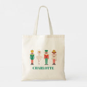 Feestelijke kerst Notenkraker Kerstmis Tote Bag (Achterkant)