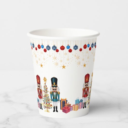Feestelijke kerst Notenkraker Ornamenten Baby show Papieren Bekers (Voorkant)