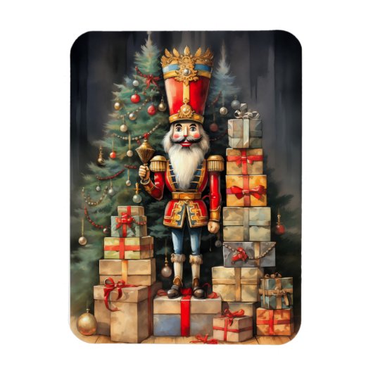 Feestelijke Kerst Notenkraker Schildering Vakantie Magneet (Verticaal)