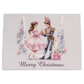 Feestelijke kerst notenkraker tekst toevoegen groot cadeauzakje (Voorkant)