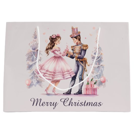 Feestelijke kerst notenkraker tekst toevoegen groot cadeauzakje (Voorkant)