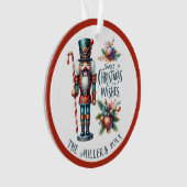 Feestelijke Kerst Notenkrakers Custom Text Ornament (voorkant)