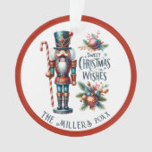 Feestelijke Kerst Notenkrakers Custom Text Ornament (voorkant)