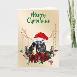 Feestelijke Kerst Nubische geit kid Kaart