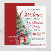 Feestelijke Kerst Open Huis Kaart (Voorkant / Achterkant)