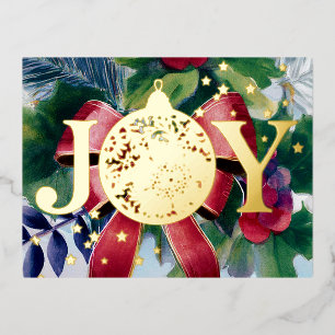 Feestelijke Kerst Ornament Folie Holiday Post Kaar Folie Feestdagen Briefkaart