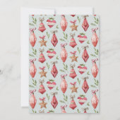 Feestelijke kerst ornament uitwisseling partij kaart (Achterkant)