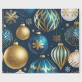 feestelijke kerst ornamenten inpakpapier (Vlak)