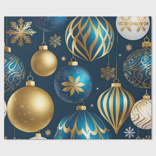 feestelijke kerst ornamenten inpakpapier (Vlak)