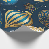 feestelijke kerst ornamenten inpakpapier (Hoek)