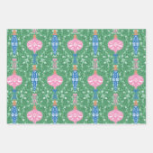 Feestelijke Kerst Ornamenten Patroon Inpakpapier Vel (Voorkant 2)