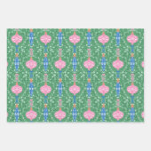 Feestelijke Kerst Ornamenten Patroon Inpakpapier Vel (Voorkant)