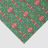 Feestelijke Kerst Ornamenten Patroon Tissuepapier (Detail)