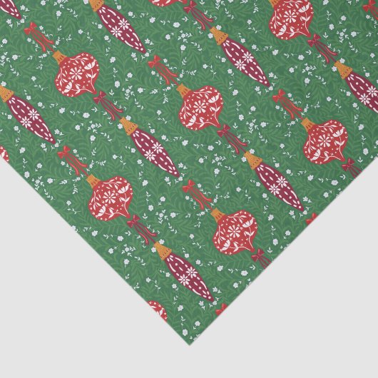 Feestelijke Kerst Ornamenten Patroon Tissuepapier (Detail)