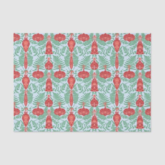 Feestelijke Kerst Ornamenten Patroon Tissuepapier (Voorkant)