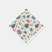 Feestelijke Kerst Papier Borden Servet (Hoek)