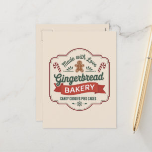 Feestelijke kerst peperkoek bakkerij feestdagenkaart