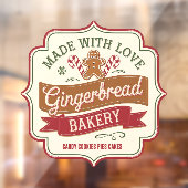  Feestelijke Kerst peperkoek bakkerij Raamsticker (Vel 2)