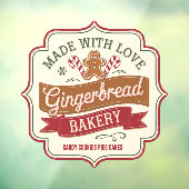 Feestelijke Kerst peperkoek bakkerij Raamsticker (Vel 3)