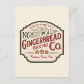 Feestelijke Kerst peperkoek bedrijf voeg bericht t Feestdagenkaart (Voorkant)