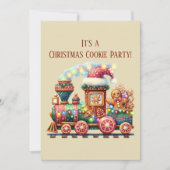 Feestelijke Kerst peperkoek treinfeest Kaart (Voorkant)