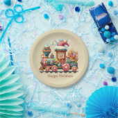 Feestelijke Kerst peperkoek treinfeest Papieren Bordje (Feest)