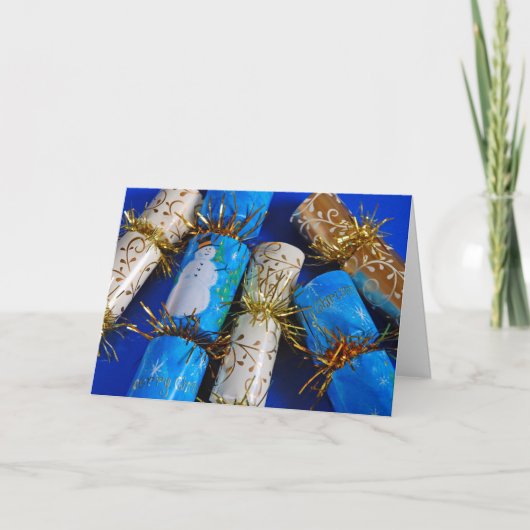 Feestelijke kerst popper print wenskaart feestdagen kaart (Voorkant)