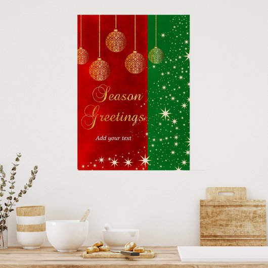 feestelijke kerst poster (Keuken)