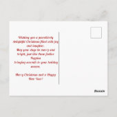 Feestelijke Kerst Puppies Vakantie Briefkaart (Achterkant)