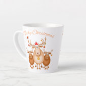 Feestelijke Kerst- Rendier-Mok Latte Mok (Linkerhoek)