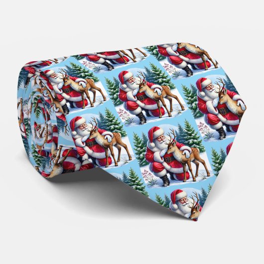 Feestelijke Kerst rendier Sinterklaas Stropdas (Opgerold)