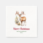Feestelijke kerst rendieren servetten voor Party F (Voorkant)