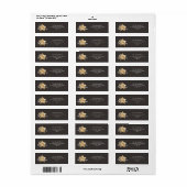 Feestelijke kerst retour adres label (Full Sheet)