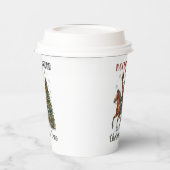 Feestelijke kerst rockende cowboy party papieren bekers (Links)