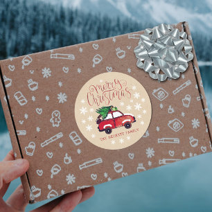 feestelijke kerst ronde sticker