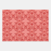 Feestelijke Kerst Rood & Groen Patroon Inpakpapier Vel (Voorkant)