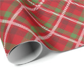 Feestelijke Kerst Rood Groen Tartan Plaid Cadeaupapier (Rol Hoek)