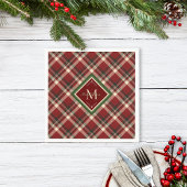 Feestelijke Kerst Rustiek Rood Groen Plakken Monog Servet