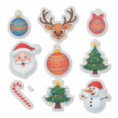 Feestelijke Kerst Set Sticker (Voorkant)