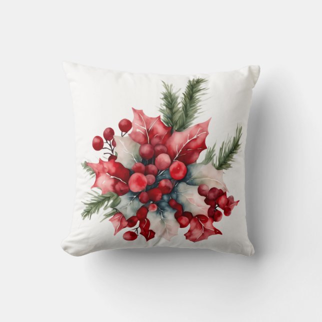 Feestelijke Kerst Sierkussen Vakantie Decoratief (Voorkant)