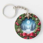 Feestelijke Kerst Sleutelhanger - Vakantie Charm (Voorkant)