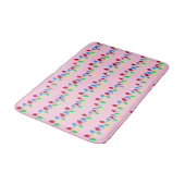 Feestelijke Kerst Slingerlichtjes op Roze Badmat (Gekanteld)