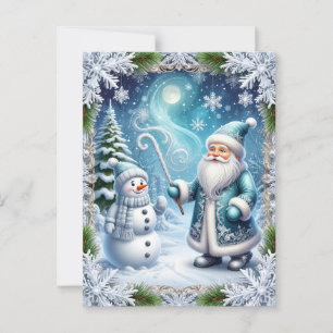 Feestelijke Kerst Sneeuwlandschap Briefkaart