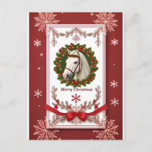 Feestelijke Kerst Sneeuwrijke Lijst Briefkaart