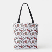 Feestelijke Kerst Snoep & Holly Canvas tas – Vakan (Achterkant)
